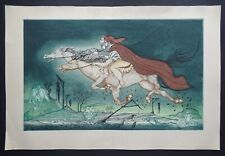 Pierre CADIOU 1979 grande gravure originale Eau-forte Aquatinte Goethe Faust