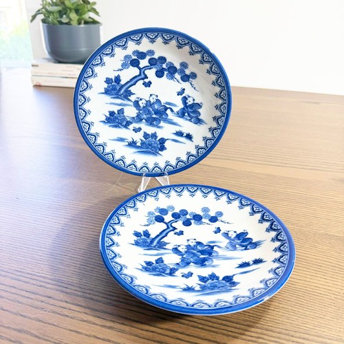 Paire assiettes porcelaine - paire,