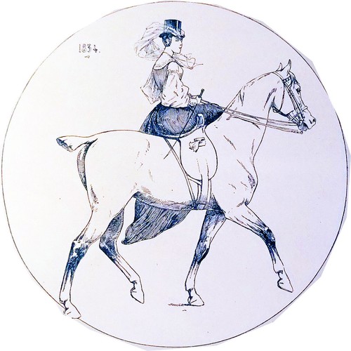 Equitation jeune femme - :,