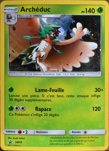 Carte pokémon sm55 - carte, archéduc