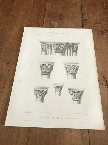 Gravure ancienne architecte - gravure,