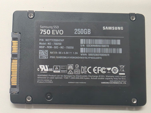 Samsung ssd 750 evo 250gb - evo,