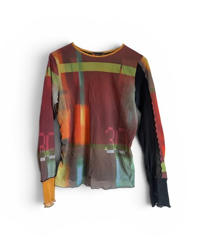 Y2k cop copine mesh - cop, graphic