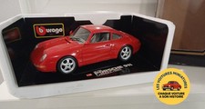 Porsche 911 Carrera 1993 burago 1/18 - miniature rouge - rare vintage collector