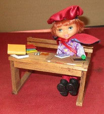 Pupitre d’école en bois