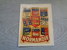 ANCIEN DECALCOMANIE  BLASON  NORMANDIE VINTAGE 50/60