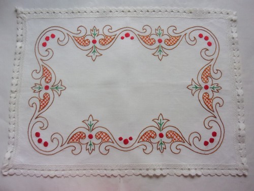 Ancien napperon rectangulaire - ancien,