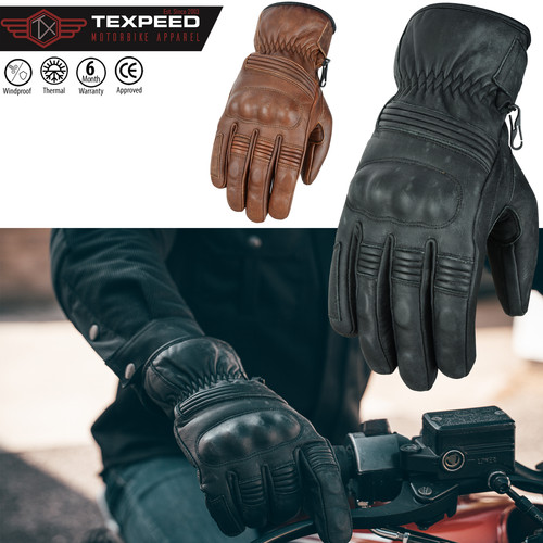 Gants cuir moto - en, de