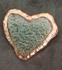 Broche Coeur Métal Doré