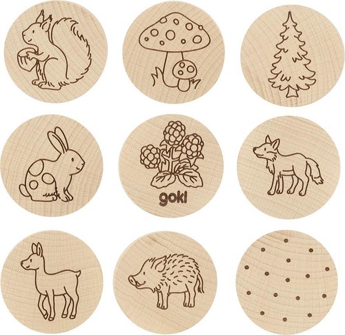 Jeu mémo sur forêt - jeu,