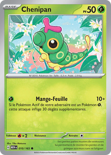 Carte pokémon chenipan - carte,