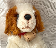 Peluche Chien Saint-Bernard vintage italien Teorema H= 17,cm Adorable !