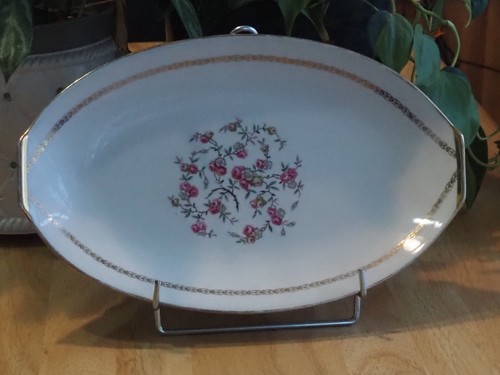 Plat oval porcelaine émaux - oval, en