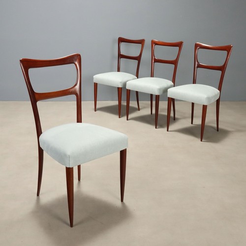 Chaises vintage acajou tissu - acajou,