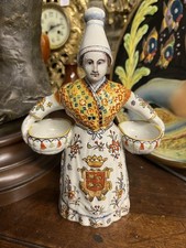 DESVRES Saleron double FOURMAINTRAUX signé en Faïence XIXème