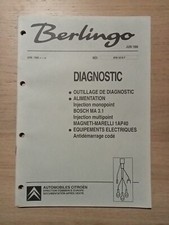 (339A) Manuel atelier CITROEN Berlingo - Diagnostic, Outillage, Alim, Equipement