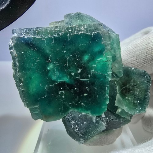 Cube fluorite fantôme vert - cube, de