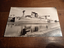 Très rare carte postale semi-moderne paquebot Ile-de-France en réfection Penhoët