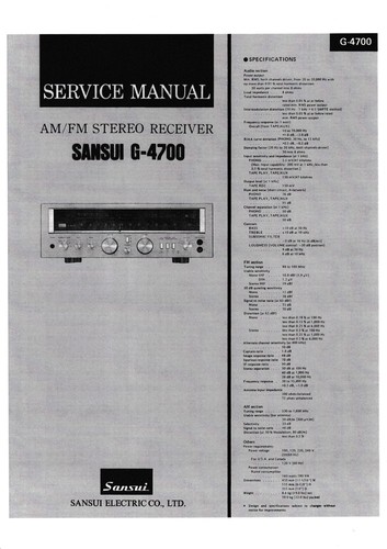 Service manuel instructions - manuel, d'instructions