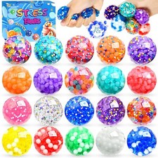 Lot de 20 Balle Anti-Stress Boules à Pétrir Anti-Stress Mignon Squeeze Jouets...