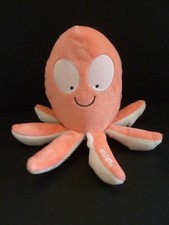 E5. DOUDOU PELUCHE DODIE POULPE PIEUVRE rose blanc 19cm - ETAT NEUF *