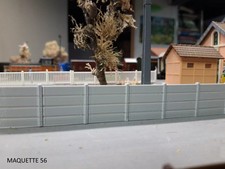 ho mur béton lot 4 plaques miniature jardin parc 1/87 décor modélisme maquette56