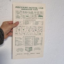 MECCANO   1934  : AEROPLANE /  MOTOR CAR    constructor parts