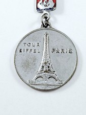 PORTE-CLES - Souvenir - PARIS - TOUR EIFFEL & ARC de TRIOMPHE - Vintage Métal