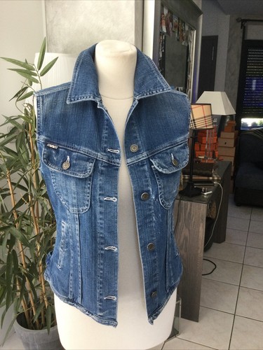 Veste jean sans manches - jean,