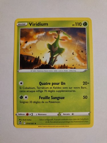 Carte pokemon viridium - pokemon,