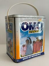 Ancienne Boîte Publicitaire OMO color Baril Bidon Le Chimpanzé  vintage 