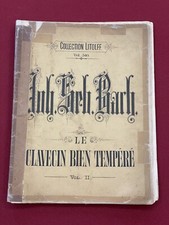 Livre Partition Musique ancien Complet J Seb Bach Clavecin Bien Tempéré Vol II