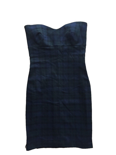 Mini robe bustier tartan