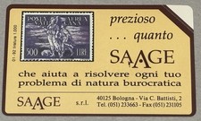 Carte Téléphonique SAAGE TOBIA Nouvelle Magnétisée Numérotée Soprastampée