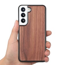 Coque en bois pour Samsung Galaxy A17 4G 5G noyer