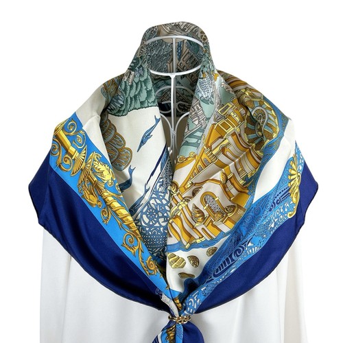 Foulard vintage soie hermes - foulard,