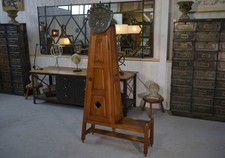 Horloge sur pieds Guillerme et Chambron avec décor faïence par Danikowski 1950's