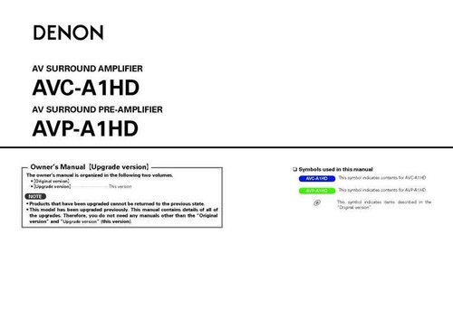 Denon avc a1hd receiver - denon,