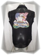 Chemise Biker Voile Noir  Broderie Aigle I Can Flying in Darkness Terzo Uomo