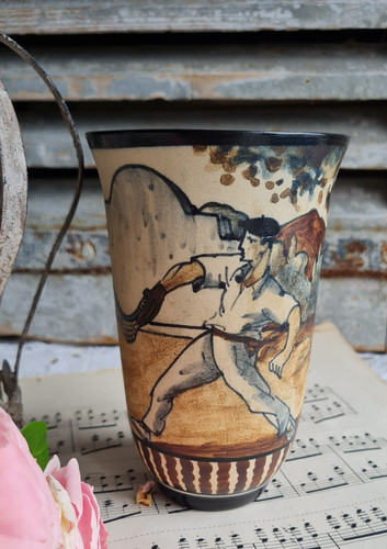 Ancien vase ciboure signe le - vase, r.le