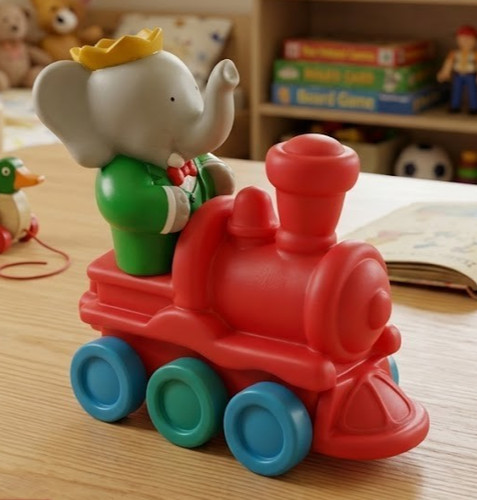 Figurine plastique babar - figurine,