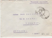 Enveloppe FRANCHISE MILITAIRE de LONGUYON a CHENAY en 1939