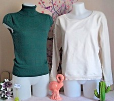 Lot vêtements occasion femme : Pulls " Camaïeu - Pimkie " - T : 38 / 40 *