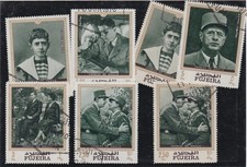 FUJEIRA.-1970-CH DE GAULLE-série de 7 timbres oblitérés dentelés