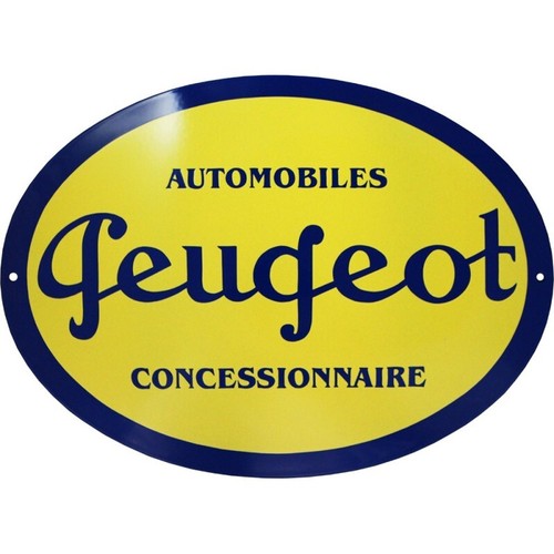 Plaque émaillée peugeot - émaillée,