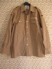 Chemise Militaire Armée Allemande Bundeswehr vintage Hem Wahler marron - 41 / 42