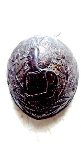 Noix coco sculptée xix - sculptée,