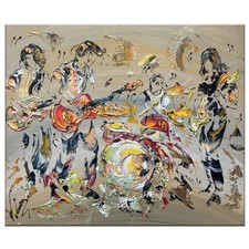 Tableau musiciens hard rock musique guitare électrique Batterie Peinture Toile