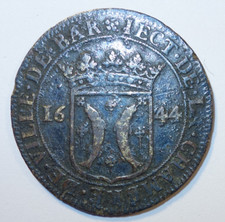 DUCHÉ DE LORRAINE, CHARLES IV, VILLE DE BAR 1644, Assez rare !!