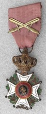 BELGIQUE : ORDRE DE LEOPOLD à titre militaire   medaille
